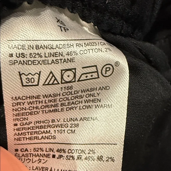 BANANA REPUBLIC Women’s HAYDEN WIDE-LEG LINEN-BLEND PULL-ON PANTS Black Size XS - Picture 4 of 8